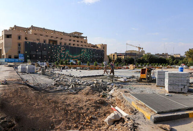 پیشرفت پروژه ساماندهی میدان امام حسین (ع) به ۷۲ درصد رسید