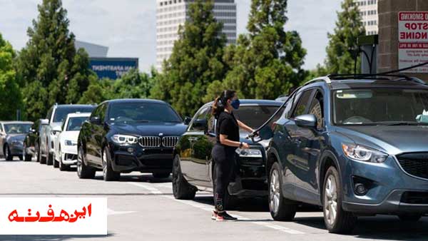 مردم آمریکا هم در صف ایستادند